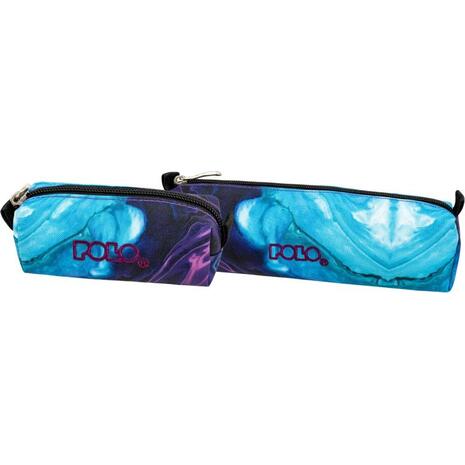 Κασετίνα βαρελάκι Polo Shapes Purple/Cyan