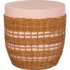 ΒΟΗΘΗΤΙΚΟ ΤΡΑΠΕΖΙ VILHENA HM18166 FIBER CEMENT ΡΟΖ-RATTAN ΦΥΣΙΚΟ Φ44.5x45Υεκ.