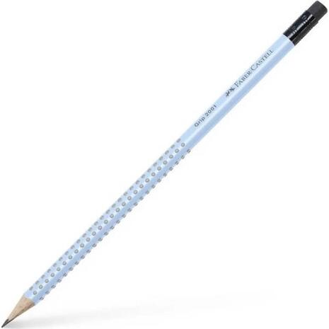 Μολύβι με γόμα Faber-Castell Grip 2001 2B Sky Blue 217274