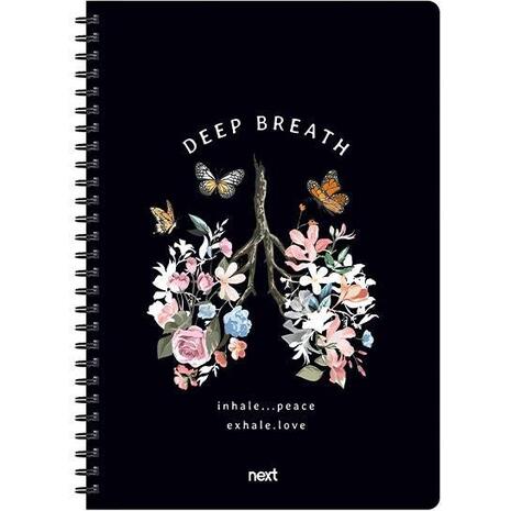 Τετράδιο σπιράλ 2 θεμάτων Next Deep Breathe 21x29cm