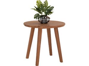 TΡΑΠΕΖΙ ΤΡΑΠΕΖΑΡΙΑΣ ΣΤΡΟΓΓΥΛΟ DANTE HM6379 ΞΥΛΟ TEAK Φ80x75Υεκ.
