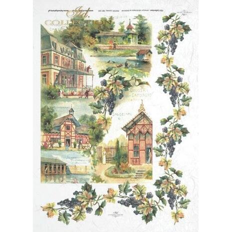 Ριζόχαρτο Decoupage "Old buildings" 21x29εκ. (ITD-R320)