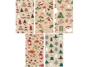 Χαρτί περιτυλίγματος ρολό 70x200εκ. "Mix Christmas 5" (P2_KRAFT_GW_4) (22817---)