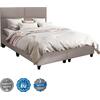 ΚΡΕΒΑΤΙ MILO HM616.32 ΜΠΕΖ ΥΦΑΣΜΑ ΓΙΑ ΣΤΡΩΜΑ 160x200εκ