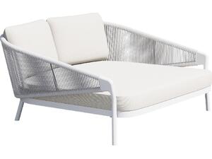 DAYBED ΣΕΙΡΑ XANTION HM6474.02 ΛΕΥΚΟ ΑΛΟΥΜΙΝΙΟ--ΣΧΟΙΝΙ--OLEFIN 157x147x88Υεκ