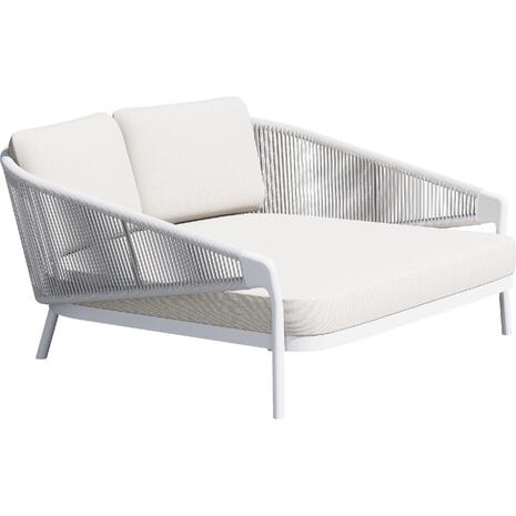 DAYBED ΣΕΙΡΑ XANTION HM6474.02 ΛΕΥΚΟ ΑΛΟΥΜΙΝΙΟ--ΣΧΟΙΝΙ--OLEFIN 157x147x88Υεκ