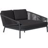 DAYBED ΣΕΙΡΑ XANTION ΗM6474.01 ΣΚΟΥΡΟ ΓΚΡΙ ΑΛΟΥΜΙΝΙΟ-ΣΧΟΙΝΙ-OLEFIN 157x147x88Υεκ