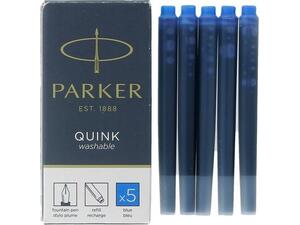 Ανταλλακτικό μελάνι πένας Parker Quink Washable Blue (πακέτο 5 τεμαχίων)