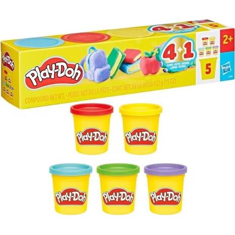 Πλαστελίνη Play-Doh Back To School (πακέτο 5 τεμαχίων)