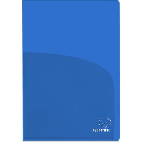 Ζελατίνα Typotrust PP δίπτυχη με 2 θήκες Α4 170mic ημιδιάφανη μπλε (1 τεμάχιο)