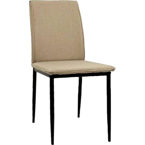 ΚΑΡΕΚΛΑ ΤΡΑΠΕΖΑΡΙΑΣ PERKY HM18347.04 ΜΠΕΖ ΥΦΑΣΜΑ-ΜΕΤΑΛ. ΠΟΔΙΑ ΜΑΥΡΑ 44x60x87Υεκ (σετ 4 τεμαχίων)