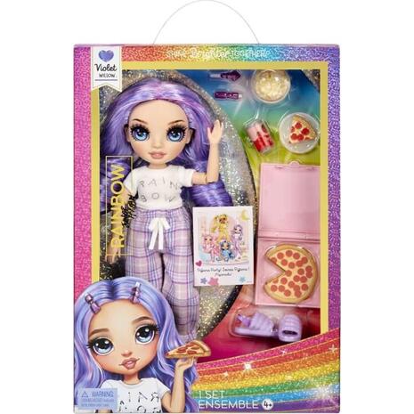 Rainbow High Junior High PJ Party Κούκλα Violet Purple (503705)