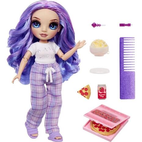 Rainbow High Junior High PJ Party Κούκλα Violet Purple (503705)