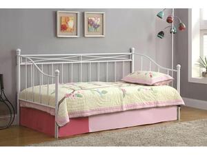MARIN Set: Daybed με Στρώμα 90x190 + Βοηθητικό Κρεβάτι με Στρώμα 85x185 Μέταλλο Άσπρο (Ε8043,2S)