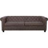 CHESTERFIELD Newport Kαναπές 3Θέσιος Σαλονιού - Καθιστικού, Ύφασμα Antique Look Καφέ (Ε9420,33)