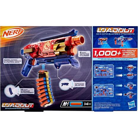 Nerf Loadout Blaster Shadowspeed Recon (G1759)