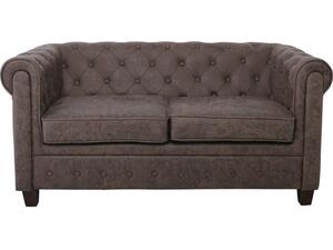 CHESTERFIELD Newport Kαναπές 2Θέσιος Σαλονιού -Καθιστικού, Ύφασμα Antique Look Καφέ (Ε9420,23)