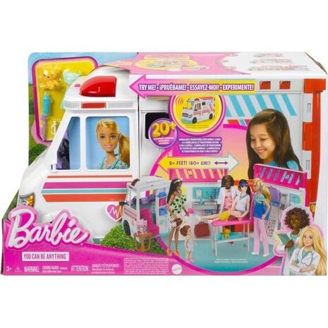 Mattel Barbie Κινητό Ιατρείο - Ασθενοφόρο HKT79
