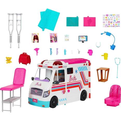 Mattel Barbie Κινητό Ιατρείο - Ασθενοφόρο HKT79