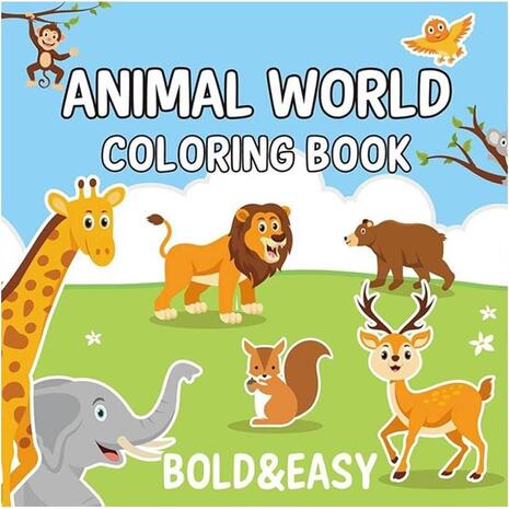 Βιβλία χρωματισμού Colouring book "Ζωάκια" 21x21εκ., 44 φύλλα (36251)