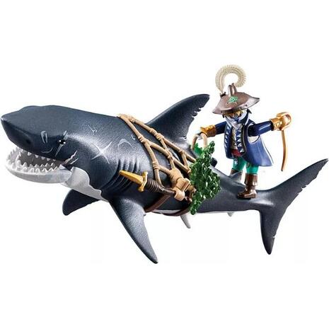 Playmobil Pirates Πειρατές Πειρατής Με Γιγαντιαίο Καρχαρία (71793)