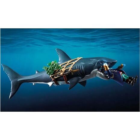 Playmobil Pirates Πειρατές Πειρατής Με Γιγαντιαίο Καρχαρία (71793)