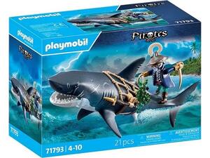 Playmobil Pirates Πειρατές Πειρατής Με Γιγαντιαίο Καρχαρία (71793)