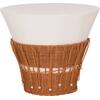 ΤΡΑΠΕΖΙ ΣΑΛΟΝΙΟΥ PERRAL HM18164.02L FIBER CEMENT ΛΕΥΚΟ-ΦΥΣΙΚΟ RATTAN--Φ55x45Υεκ