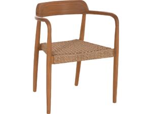 ΠΟΛΥΘΡΟΝΑ ΤΡΑΠΕΖΑΡΙΑΣ ROBBY HM18350 ΞΥΛΟ TEAK & ΣΧΟΙΝΙ VIRO ΦΥΣΙΚΟ 55x50x71Υεκ.