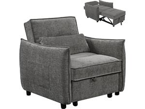 ΠΟΛΥΘΡΟΝΑ-ΚΡΕΒΑΤΙ ORYN HM3307.01 ΓΚΡΙ ΥΦΑΣΜΑ 85x88x78Υεκ.