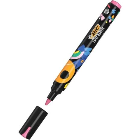 Μαρκαδόρος Bic Paint Marking Ακρυλικός με στρογγυλή μύτη Ροζ