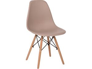 ΚΑΡΕΚΛΑ ΤΡΑΠΕΖΑΡΙΑΣ 2ΤΜΧ TWIST HM8460.55 ΚΑΠΟΥΤΣΙΝΟ PP--ΞΥΛΟ ΟΞΙΑΣ 46x50x82Υεκ. (σετ 2 τεμαχίων)