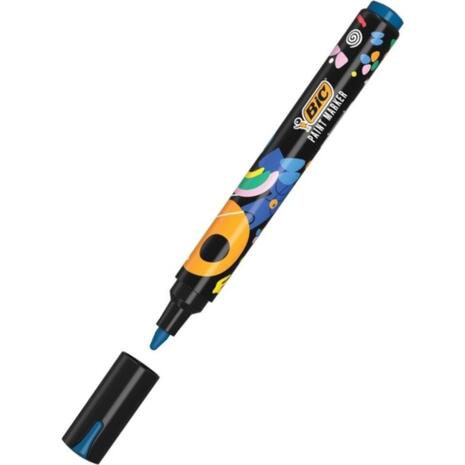 Μαρκαδόρος Bic Paint Marking Ακρυλικός με στρογγυλή μύτη Μπλε