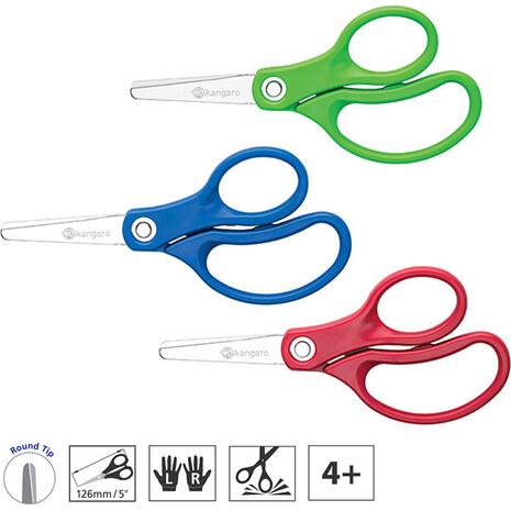 Ψαλίδι σχολικό Kangaro SD-50R/P 5" (12,6cm) διάφορα χρώματα (L & R)