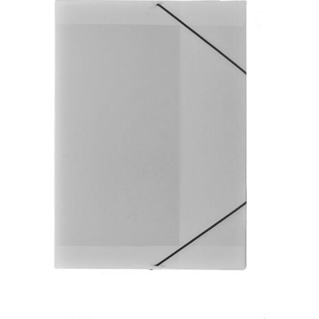 Φάκελος με λάστιχο PP 25x35cm ημιδιάφανο λευκό (Λευκό)
