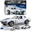 Mattel Brick Shop Hot Wheels Corvette Grand Sport Building Toy Kit (918 Pieces), For Collectors (JGR31)