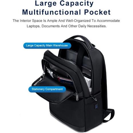 Τσάντα πλάτης Arctic Hunter B00670 με θήκη laptop 15.6", 15L, γκρι