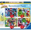 Ravensburger Παζλ 4 σε 1 Spidey & friends