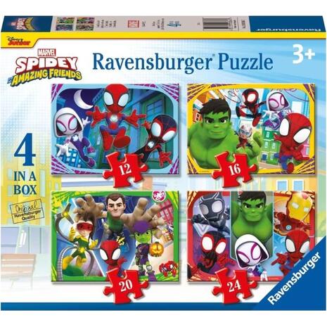 Ravensburger Παζλ 4 σε 1 Spidey & friends
