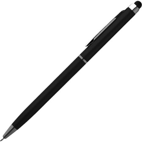 Στυλό- touch pen 13xØ0,6εκ. Μαύρο σώμα-μπλε μελάνι και touch pen (22205-06) (Μπλε)