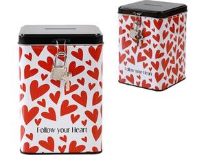 Κουμπαράς με κλειδί Total Gift XL2011B Hearts