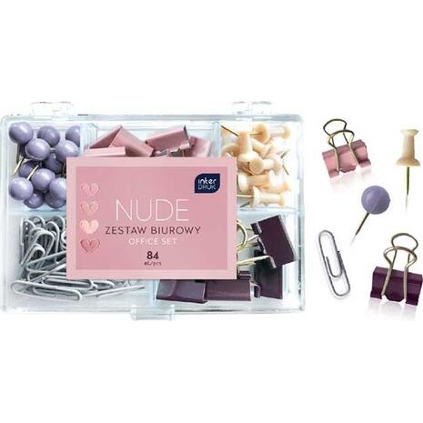 Σετ Interdruk Nude συνδετήρες, πιάστρες, καρφίτσες φελοπίνακα (84 τεμάχια)