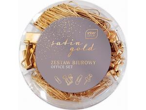 Σετ γραφείου Interdruk gold - συνδετήρες,πιάστρες,καρφίτσες 145 τεμάχια