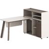 ΓΡΑΦΕΙΟ ΔΕΞΙΑ ΓΩΝΙΑ NEWLINE HM18275R ΜΕΛΑΜΙΝΗ ΕΚΡΟΥ--ΠΟΔΙΑ ΑΛΟΥΜΙΝΙΟΥ 160x120x105Υεκ