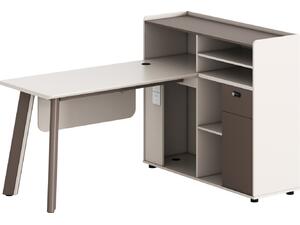 ΓΡΑΦΕΙΟ ΔΕΞΙΑ ΓΩΝΙΑ NEWLINE HM18275R ΜΕΛΑΜΙΝΗ ΕΚΡΟΥ--ΠΟΔΙΑ ΑΛΟΥΜΙΝΙΟΥ 160x120x105Υεκ