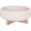 ΓΛΑΣΤΡΑ ΕΣ.ΧΩΡΟΥ FRELLO HM4674.02M ΛΕΥΚΟ FIBER CEMENT--TEAK ΒΑΣΗ 27x26,5x12Υεκ.