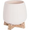 ΓΛΑΣΤΡΑ ΕΣ.ΧΩΡΟΥ FRELLO HM4674.02S ΛΕΥΚΟ FIBER CEMENT--TEAK ΒΑΣΗ 14,5x14,5x16Υεκ.