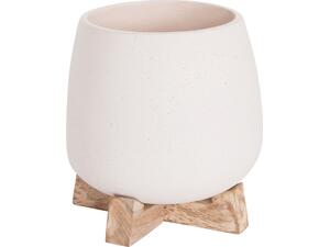 ΓΛΑΣΤΡΑ ΕΣ.ΧΩΡΟΥ FRELLO HM4674.02S ΛΕΥΚΟ FIBER CEMENT--TEAK ΒΑΣΗ 14,5x14,5x16Υεκ.