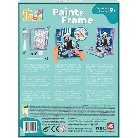 Happihobbi Paint And Frame Paint By Numbers Dreamy Panda (1036-41028)