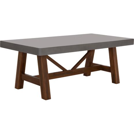 ΤΡΑΠΕΖΙ ΤΡΑΠΕΖΑΡΙΑΣ FIBER CEMENT & ΞΥΛΟ ΑΚΑΚΙΑΣ MAEVE HM6575.01 ΓΚΡΙ 200x100x75Υεκ